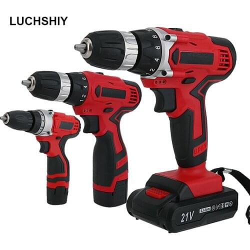 Electric Tools12.6/16.8/21V Cordless Drills Electric Screwdriver Mini Drill Wireless Power Driver DC Lithium-Ion Battery 3/8Inch