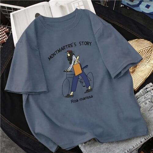 Pure Cotton Summer New Short-Sleeved T-Shirt Female Students Korean Version Of Loose Harajuku Style Wild Tide Class Clothes Wome