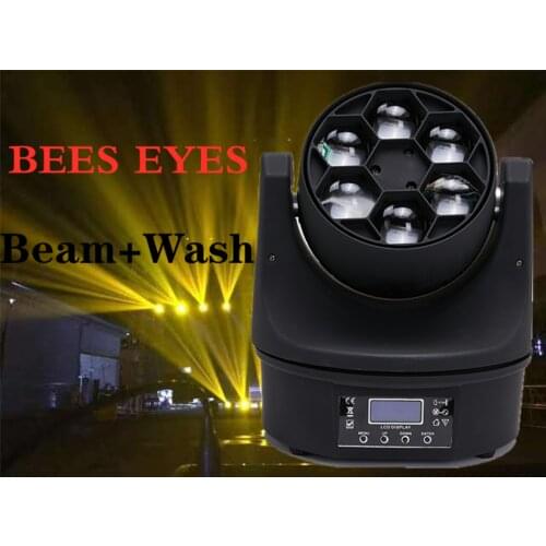 Haz de luz LED + lavar cinco ojos de abejas 5x12W RGBW DMX512 iluminación de efecto de escenario para DJ fiesta de discoteca dec