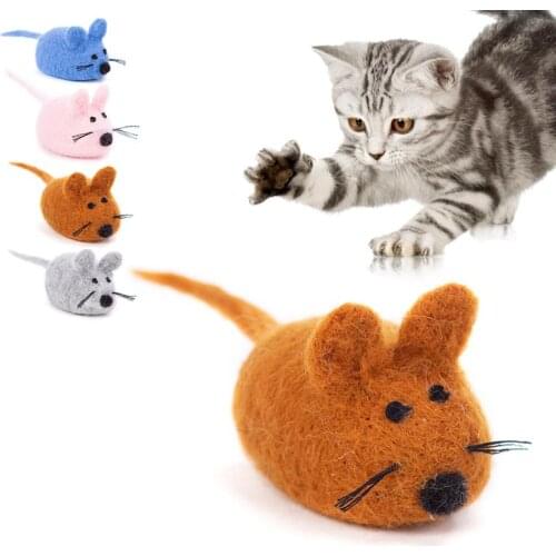 Cat Mice Toy Creative Felt Interactive Catnip Toy Cat Teaser Toy Kitten Mice Toy