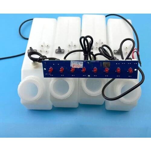 A Set tings 8 way Alarm Board Adapter with 500ML for Ink Tank Ink Level Sensor Epson UV Printer Solvent and Waterbased Ink Print