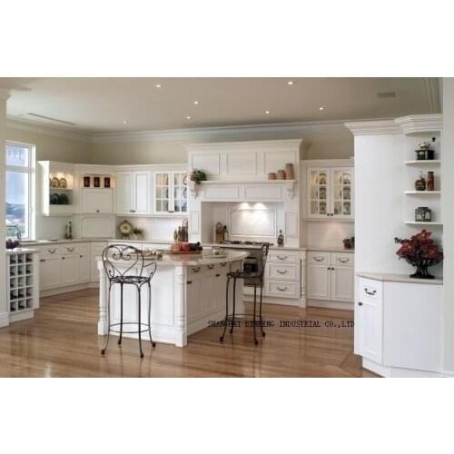 Country style Solid Wood Kitchen Cabinet(LH-SW011)