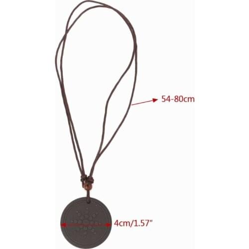 Quantum Scalar Energy Power Pendant Necklace Lava Stone Male Jewelry R7RF