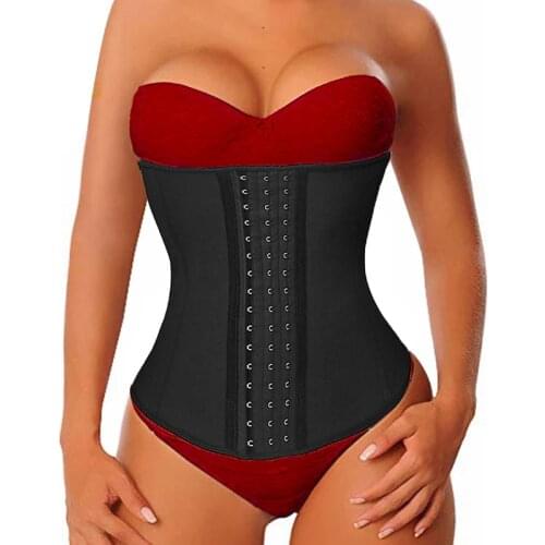 Latex Waist Trainer Corset Abdomen Slim Belt Body Shaper Modeling Strap 9 Steel Boned Waist Cincher Gaine Amincissante Trimmer