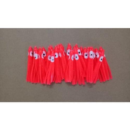MR OCTOPUS 100pcs fishing lure ,soft lure,plastic octopus lure. squid jigs. 5cm red colour