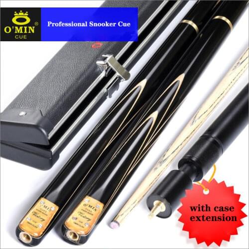 O'MIN VICTORY Snooker Cue 3/4 Piece Snooker Cue Kit with O'MIN Case with Telescopic Extension 9.0mm/9.8mm Tip Stick with Gifts