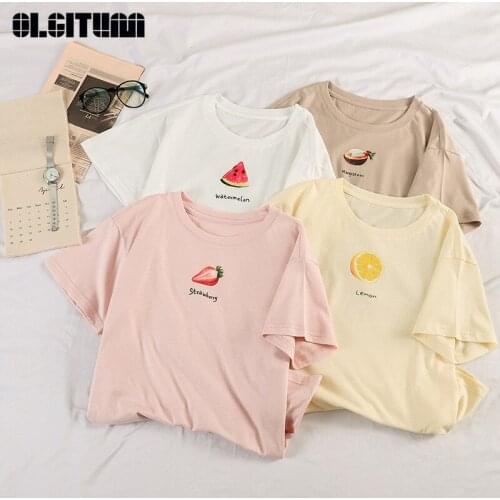 Женские базовые футболки OLGITUM China At AliExpress