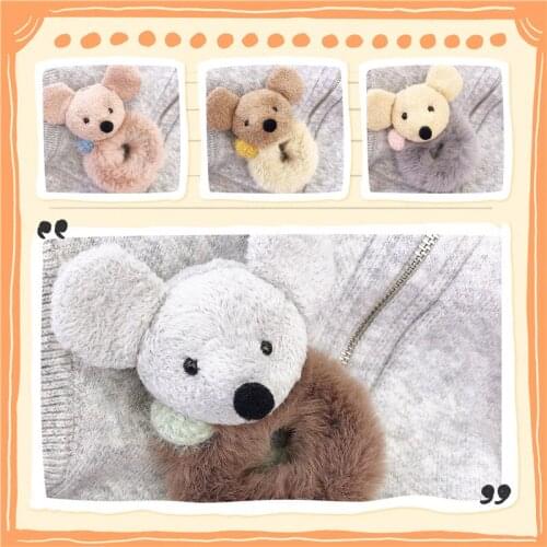 Women Fashion Cartoon mouse Elastic Hair bands Hair Rubber bands Rope Headbands Ties Hair Accessories for Women & Girls autumn