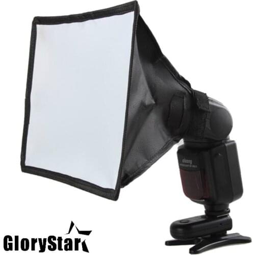 Silver Reflector Flash Diffuser Softbox Professional Mini Photo Diffuser Soft Light Box for Canon Nikon Sony Camera 17cm*15cm