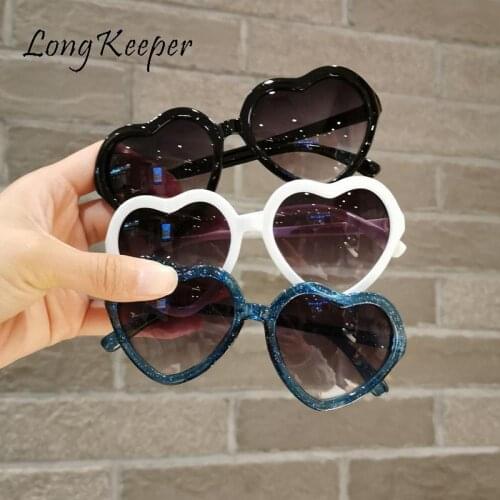 Heart Shape Kids Sunglasses Girls Heart Glasses Child Cute Eyewear Boys Eyeglasses Outdoor Goggles UV Protection Oculos De Sol
