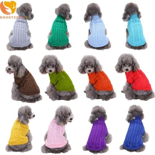 Warm Dog Sweaters Winter Pet Clothes for Small Medium Large Dogs Knitting Clothing Puppy Cat Jumpers Costume Chihuahua XS-XXXL