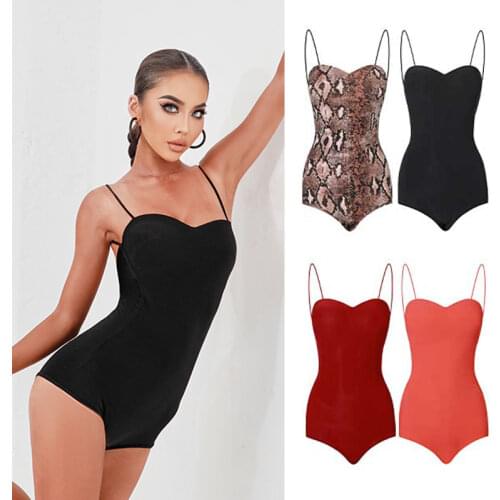 Latin Dance Top Women Sexy Halter Bodysuit Adults Practice Clothes Tango Salsa Cha Cha Rumba Samba Performance Wear DNV12922