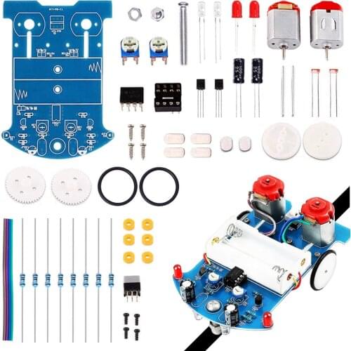 Smart Robot Car Kits Intelligent Tracking Line Car Photosensitive Robot DIY Kit Patrol Automobile Parts DIY Electronic Toy