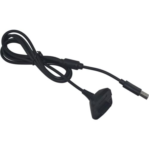 USB Charging Cable Charger Adapter for Xbox 360 Wireless Controller Black