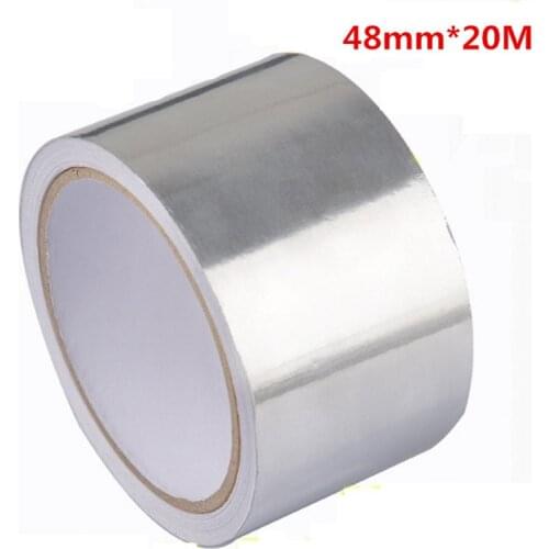 High Temperature Aluminium Foil Tape Waterproof Tape Hood Wrapping Tape Patch Wax Patch 48mm * 20M Thickness 0.15mm