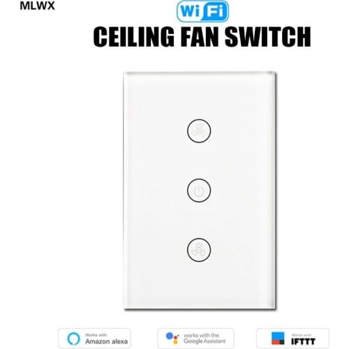 WiFi Smart Ceiling Fan Switch APP Remote Timer and Speed Control Compatible with Alexa and Google Home No Hub Required