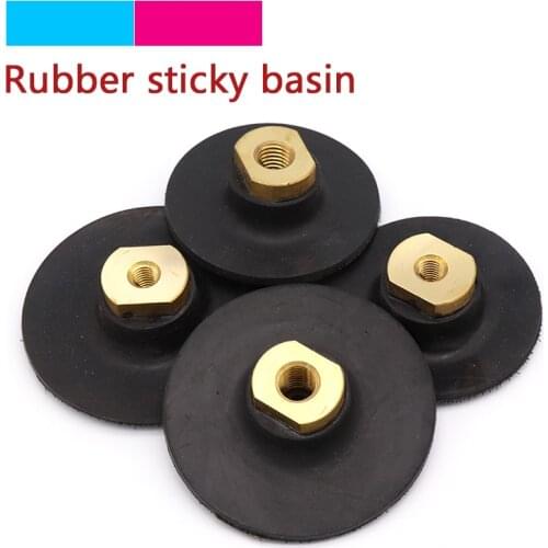 1pcs 3'' 4'' Rubber Based Back Pad M10/14 Thread Diameter For Diamond Polishing Backer Pads Sanding Discs Backing Holder