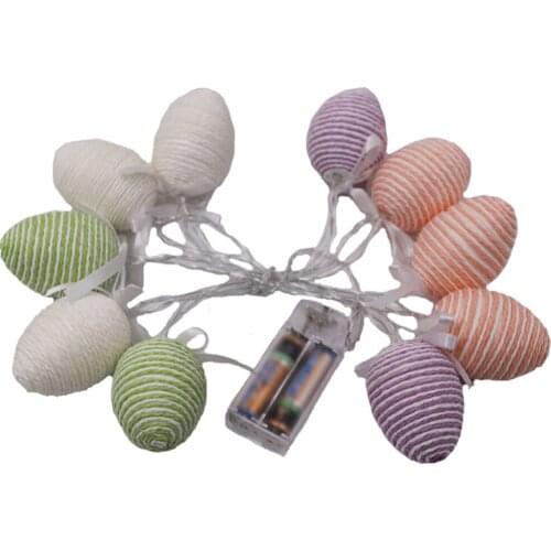 10 LEDs Easter Eggs Design String Light Battery Powered Warm White Fairy Lights Indoor Outdoor Party Light