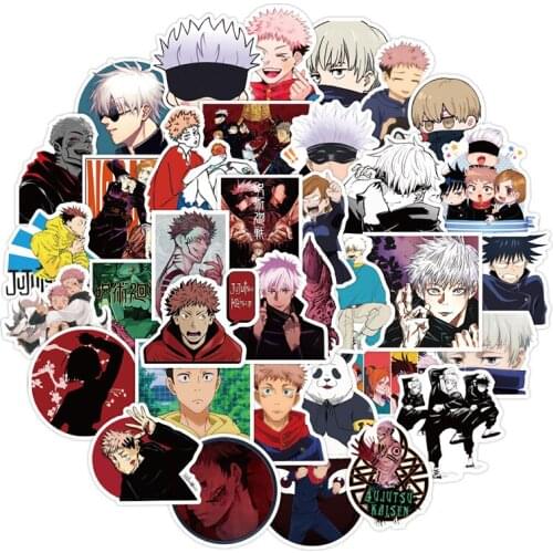 100pcs Anime Stickers Jujutsu kaisen Skateboard Sticker For Laptop Suitcase Car Waterproof Guitar Motorcycle Luggage Sticker Toy