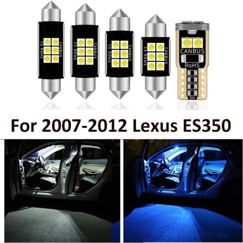 11pcs New White Canbus LED Bulbs Interior Map Trunk Door Light Kit For 2007-2010 2011 2012 Lexus ES350 Vanity Mirror Plate Lamp