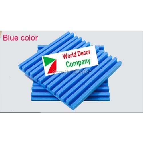 20pieces big size Blue color fluted Shaped Acoustic polyurethane Foam Sound Barrier Foam Sound Improvement - Prevent Vibrations