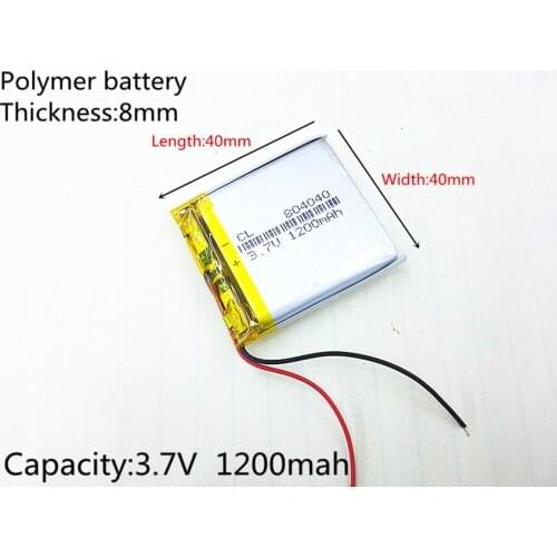 3.7V 1200mAh 804040 Lithium Polymer LiPo Rechargeable Battery ion cells For Mp3 Mp4 Mp5 DIY PAD DVD E-book headset