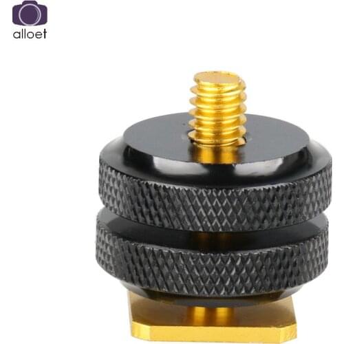 ALLOET 1/4" Camera Tripod Mount Screw with Double Layer to Flash Hot Shoe Adapter Holder Mount Photo Studio Camera Accessories