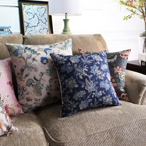 Nordic Style Decorative Throw Pillow Case Blue Geometric Lumbar Pillow Cushion Cover Case Decoration For Sofa Home Cojines 45x45
