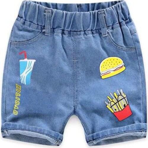 Children Pants Summer New Denim Shorts Cotton Boy Short Jeans School Wear Denim Boy Toddler Summer Pants Kid Clothing 2-10Year