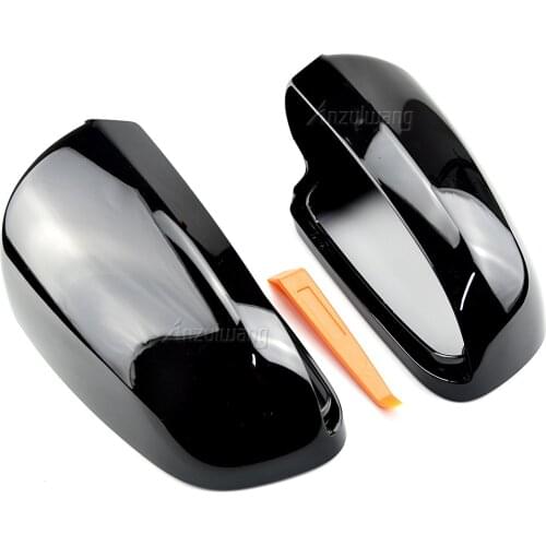 For Audi A4 B6 B7 A6 C6 2003 2004 2005 2006 2007 S4 RearView Mirror Case Cover Carbon fiber pattern Black Cover