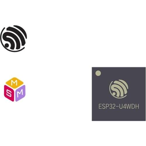 Espressif Systems SoC 19.5 dBm L2CAP GAP GATT SMP BluFi SPP-like 32-bit MCU 2.4 GHz Wi-Fi Bluetooth LE Chip ESP32-U4WDH