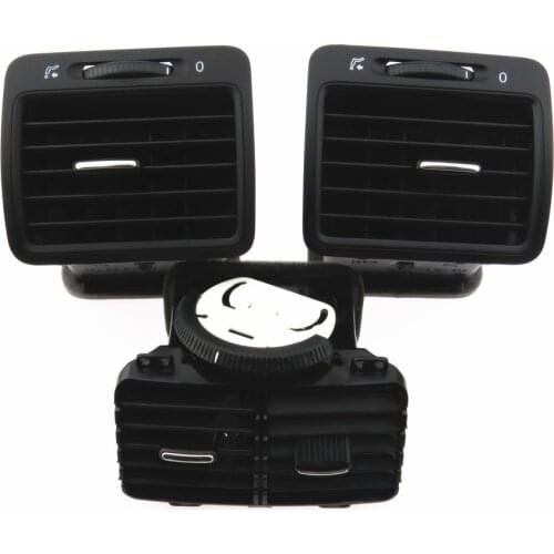 FHAWKEYEQ Left Right Rear Dashboard Black Air Conditioning Exhaust Vent For VW Rabbit Golf MK5 Jetta MK5 1KD 819 203 1KD 819 703