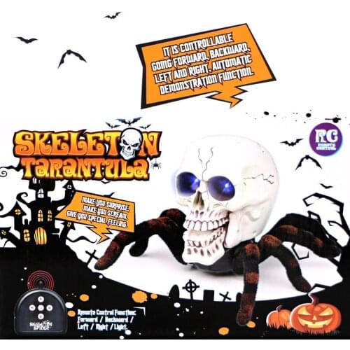 Toy For Kids Play Fun，skulls, tarantulas, simulation Halloween trick toys, educational toys with Infrared remote control