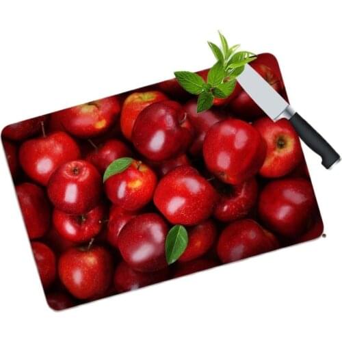Glass Cutting Board Red Apple Pattern Glass Cutting Plate heat Resistant Glass 30x40 Chopping Block Glass High Quality print