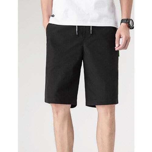 80% Dropshipping!!Men Summer Shorts Skin-friendly Knee Length Sporty Drawstring Pockets Shorts for Sport