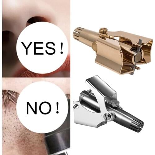 Nose Trimmer for Men Stainless Steel Manual Trimmer for Nose Vibrissa Razor Shaver Washable Nose Ear Hair Trimmer