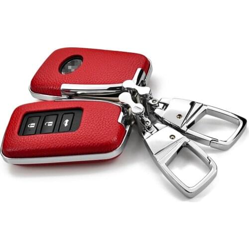 2019 New Top Layer Leather Car Remote Key Case Shell Cover Car Styling Key Cover Case Holder For Lexus New RX / GS ES IS NS NX