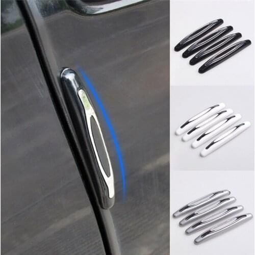 New 4Pcs Car Door Reflective Safety Warning Anti-Collision High Quality Durable Fashion Stable SUV Body Sticker Protector#295926