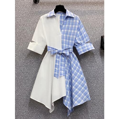 Модные платья-рубашки TIGENA China At AliExpress