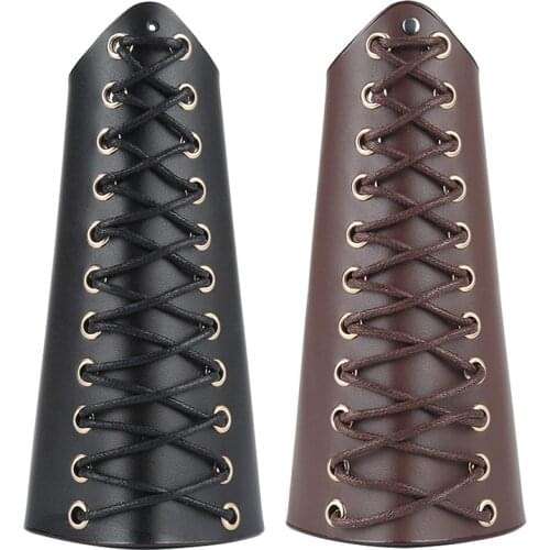 1 Pcs Professional Archery Arrow Shooting Target Arm Guard Protection Safe Lace Up Armband For Traditional Recurve Bow