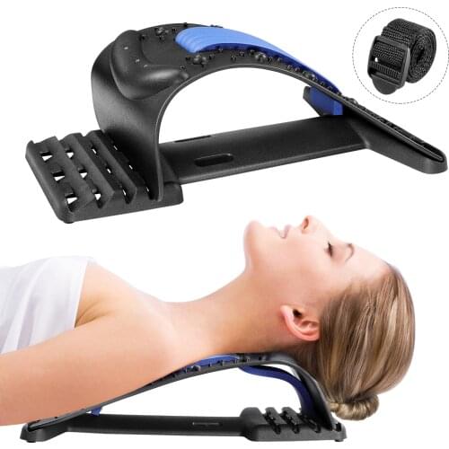 Back 4-Level Neck Stretcher Spine Deck Back Pain Relief Device With Magnetic Acupressure Points For For Herniated Disc Sciatica