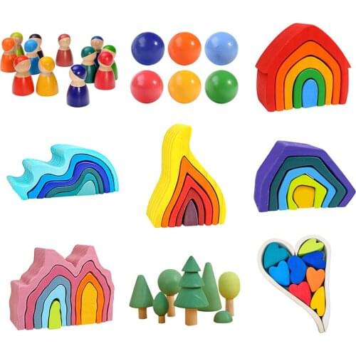 Safe Durable Creative Stacking Blocks Early Education Toys for Color Perception Assembled Model Building Kits Tool