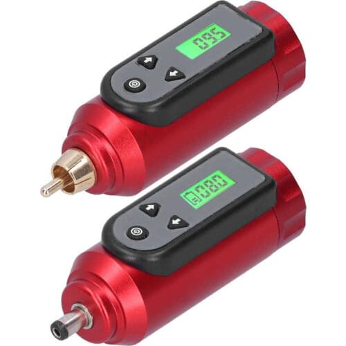 Tattoo Supplies Wireless Tattoo Power Supply LCD Display Adjustable Tattoo Machine Power Supply Red Tattoo Clip Cord