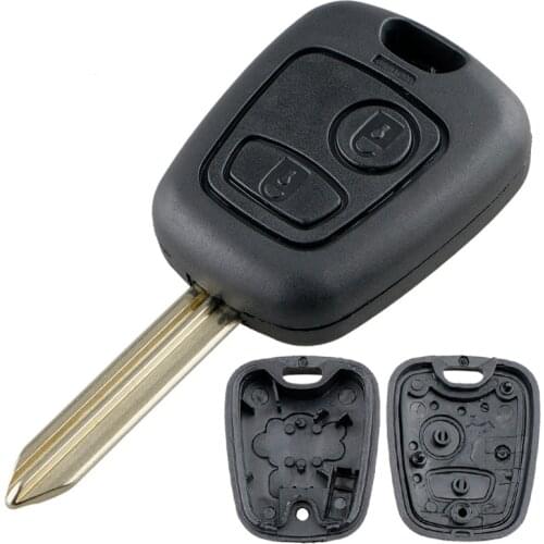 2 Buttons Car Key Fob Shell Case Replacement Remote Cover Fit for CLEF Peugeot Partner Expert