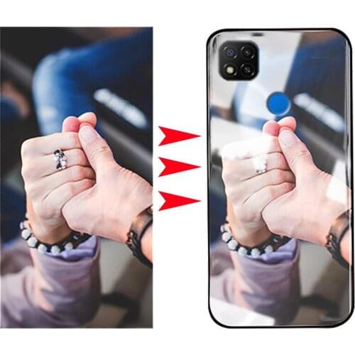 Tempered Glass DIY Case For Xiaomi Redmi 9C NFC Custom Photo Custom Cover Customizd Redmi 9C Cases M2006C3MNG M2006C3MG Covers