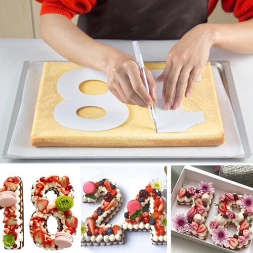 Numbers Cake Mold Cake Decorating Tools Confeitaria Maker Birthday Cake Design Bakeware Pastry Tools 6/8/10/12inch Pastry Tools