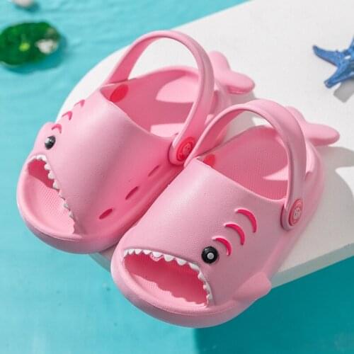 Kids Shoes For Girl Boy Non-Slip Slippers Baby Sandals Toddler Shoes House Slippers Beach Shark Lightweight Children flip flop