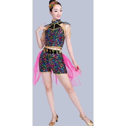 Kids Jazz Dance Costumes for Women Modern Dance Costume Clothing Girls Fashion Band Jazz Hip Hop Dance Performance Clothing