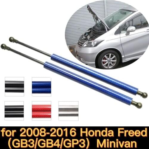 For 2008–2016 Honda Freed GB3 GB4 GP3 Minivan Front Hood Bonnet Gas Struts Spring Lift Supports Shock Damper Accessories Rod Arm