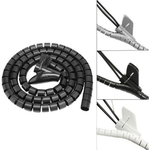 1 Pcs Flexible Spiral Cable Organizer Storage Pipe Cord Protector Management Cable Winder Desk Tidy Cable Accessories